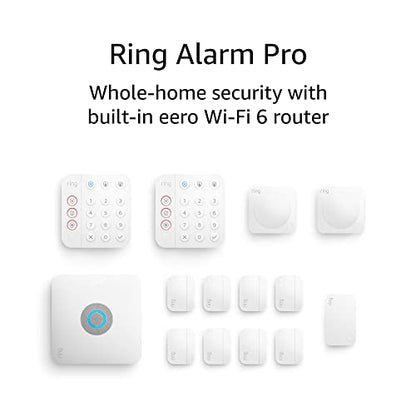 Ring Alarm Pro (newest model), 14-Piece Kit, built-in eero Wi-Fi 6 router and 30-day free Ring Home subscription