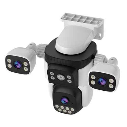 EVERSECU Triple Lens WiFi PTZ Security Camera, Three Cameras in One, Side Cameras with Adjustable All-Angle Arm, 2K 360¡Æ View No Blind Spot, Auto Tracking, Spotlight, 2 Way Audio