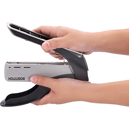 Bostitch Office 60 Sheet Heavy Duty Stapler - Two Fingers, No Effort, Spring Powered Stapler - Gray (1200)