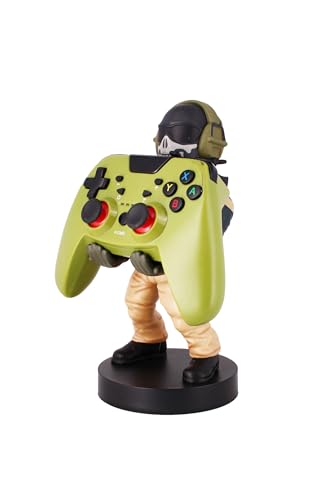 Power Up Factory Exquisite Gaming: Call of Duty: Lt. Simon "Ghost" Riley - Original Mobile Phone & Gaming Controller Holder, Device Stand, Cable Guys, Licensed Figure