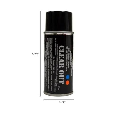Clear Out 6 oz OC/CS Gas Tear Gas Self Defense Spray - 15ft Range