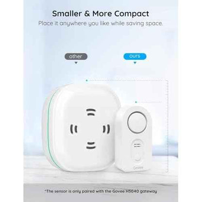 Govee Water Leak Detectors 2 Pack, 100dB Adjustable Audio Alarm Sensor, Sensitive Leak and Drip Alert, for Kitchen Bathroom Basement (Cannot Connect to Wi-Fi Directly)