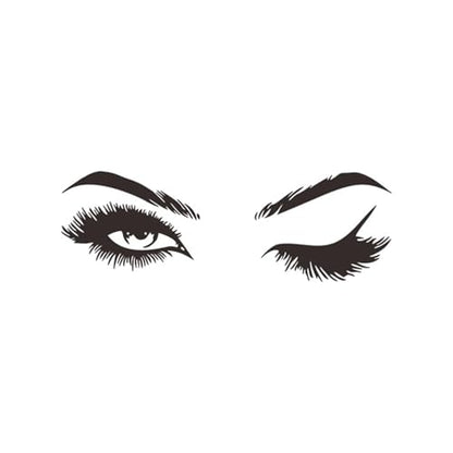 Lash Room Decor Eyes, Salon Wall Stickers Fashion Eyelash Sticker Women Beautiful Decals Decor for Living Room Bedroom Studio