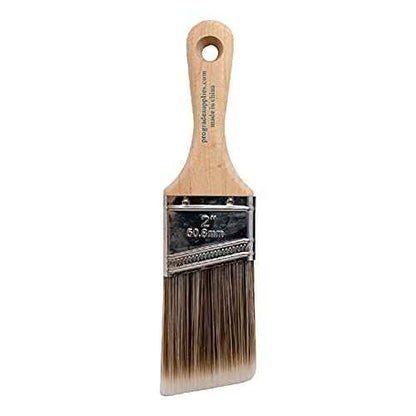 Vermeer Paint Brushes - 4-Pack - 2" Angle Stubby Brushes for All Latex and Oil Paints & Stains - Home Improvement - Interior & Exterior Use