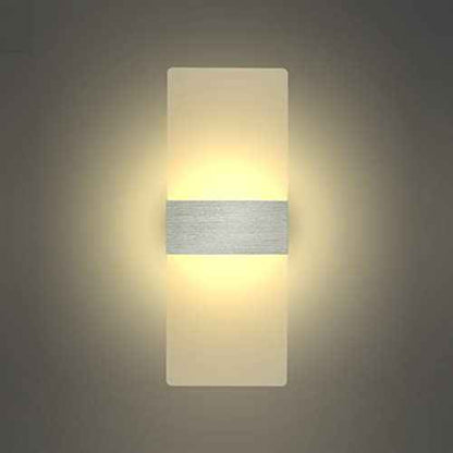KICAAO Modern Wall Sconces, Led Wall Light 10w, Wall Sconce Up Downlight, Hardwired Acrylic Wall Light Lighting, Suitable for Living Room Corridor Bedside (Warm White 2700K 4Pack)