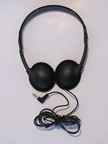 *(6 Pack)* Bulk Headphones for School Library Classroom Airplane Hospital Museum Hotel Tours Gym Students Adjustable Disposable Reusable Comfortable Compact and Easy to Store Headsets (6 Pack)