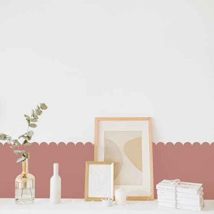 6 Pack Scalloped Border Stencils for Painting Large Pattern on Wall, Door, Window, Reusable Multi-Wave Border Edge Template for Scandinavian DIY Wall Painting D?cor Projects.