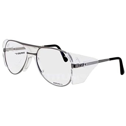 TITUS G77 Premium Metal Frame Aviator Z87+, Z87.1 Safety Glasses Side Shield Motorcycle Shooting DOT ANSI CE Approved Eyewear