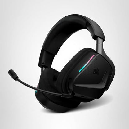 Corsair Void v2 MAX Wireless Gaming Headset for PC, PS5, PS4, Switch, Mobile - Simultaneous 2.4GHz+Bluetooth, Dolby Atmos, Sonarworks SoundID, 70Hr Battery, Fast Charging, Clear Microphone - Carbon