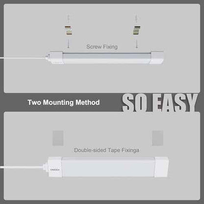 Under Cabinet Lights with Plug. 3000K-6500K Dimming and Color. with Wireless Control Panel and Remote Control.15W 1500LM for Garage, Kitchen, Bathroom, Closet, Office (16 inch-2pcs)