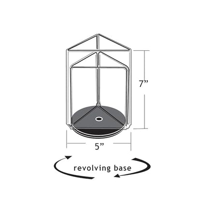 Azar Displays 193722 5" W x 7" H 3-Sided Sign Holder with Revolving Base