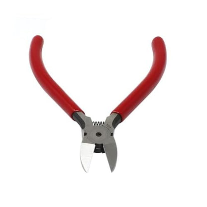 iexcell 4.0" Flush Cutter Side Cutter Wire Cutter Pliers Nippers Repair Tool, Red, Chrome-Vanadium Steel