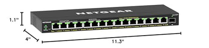 NETGEAR 8 Port PoE Gigabit Ethernet Easy Smart Managed Essentials Switch (GS308EPP) - with 8 x PoE+ @ 123W, Desktop or Wall Mount