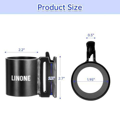 Linone 6 Pack E-Track Tool Holders, E Track Heavy Duty Circular Tube Tool Holder Organizer for Enclosed Trailer, E Track Circular Tube Hangers to Keep Rakes, Broom|E Track Shovel Holder