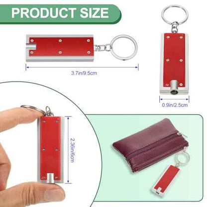 Hicarer 64 Pieces Flashlights Keychain Bulk Mini Powerful LED Keychain Lights Portable Flashlight for Emergency Camping Outdoor Equipment Party