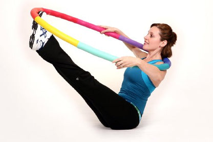Weighted Hula Hoop, ACU Hoop 3L - 3.3 lb Large, Weight Loss Fitness Workout Sports Hoop with ridges. (Rainbow Colors)