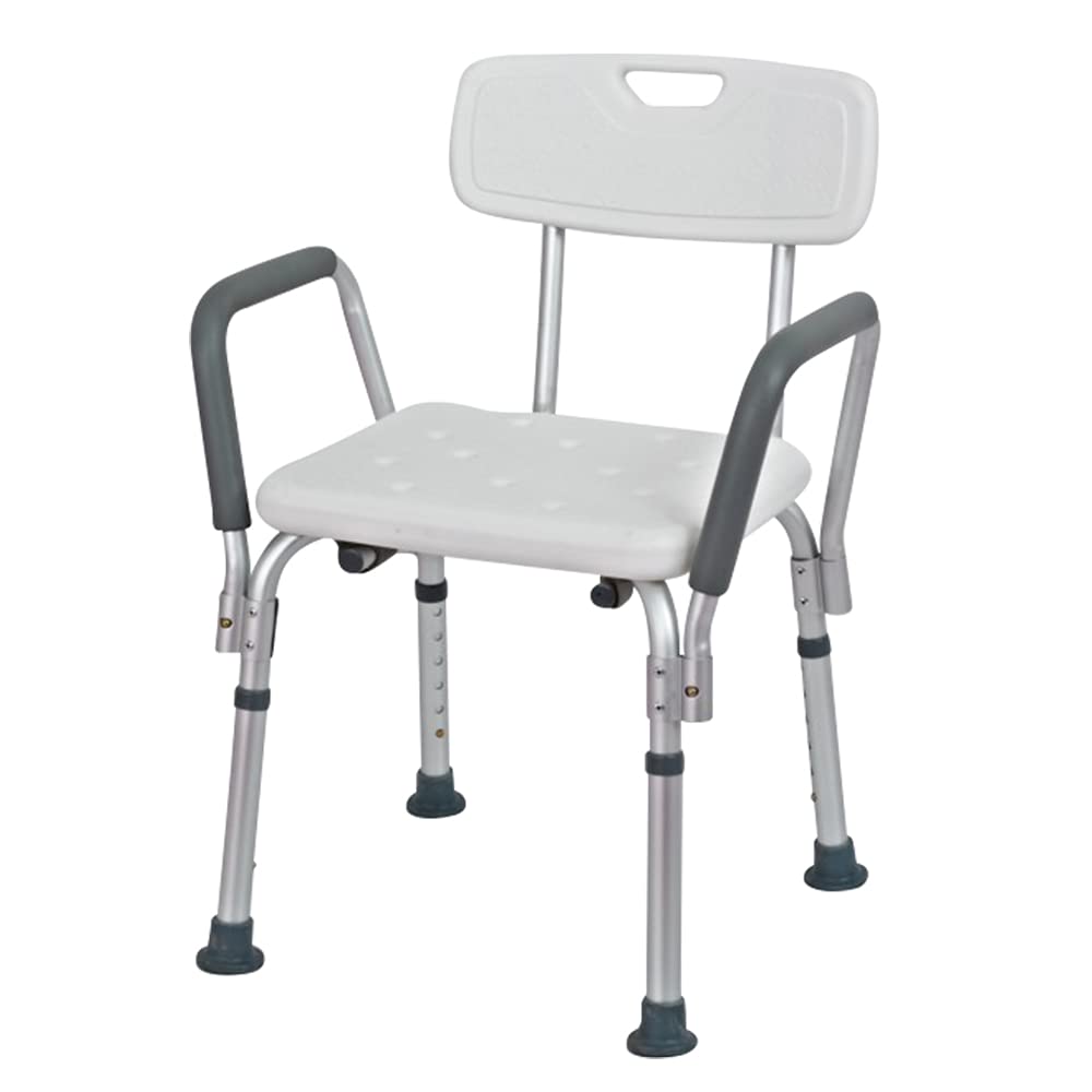 Bemis Shower Chair with Backrest and Padded Arms, Adjustable Height Legs