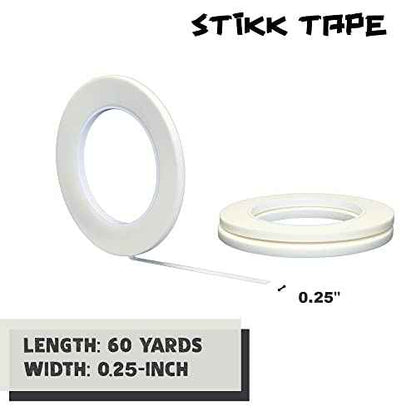 STIKK Painters Tape - 3pk White Painter Tape - 1/4 inch x 60 Yards - Paint Tape for Painting, Edges, Trim, Ceilings - Masking Tape for DIY Paint Projects - Residue-Free Painting Tape