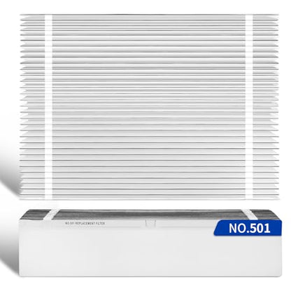 2 Pack 501 Replacement Filter Compatible with Aprilaire 5000 Whole-House Air Purifier, MERV-15 Equivalent Furnace Filter, 16x25x6 Air Filter