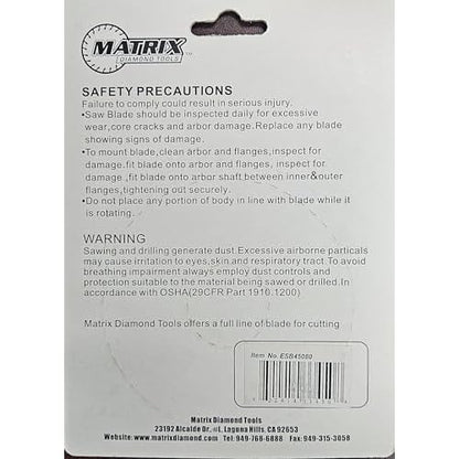4.5" Econo Multi-Purpose Blade, Segmented Blade for Angle Grinder or Circular Saw, Wet/Dry Cutting for Brick, Block, Tile, Roof Tile, Stone, Concrete, Stucco and Cementitious Siding