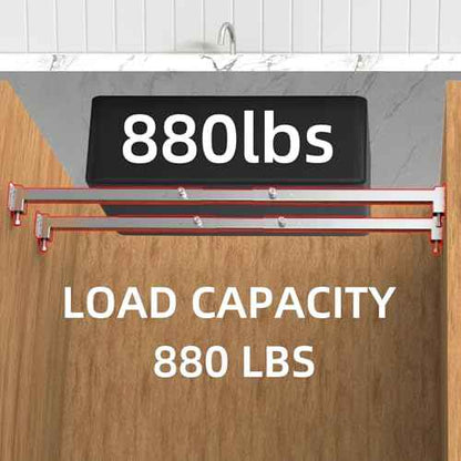 Qualward Undermount Sink Brackets,Adjustable Undermount Sink Support, Stainless Steel Installation Kit for Undermount Kitchen Sink Adjustable Support Pole (29-40 inches)