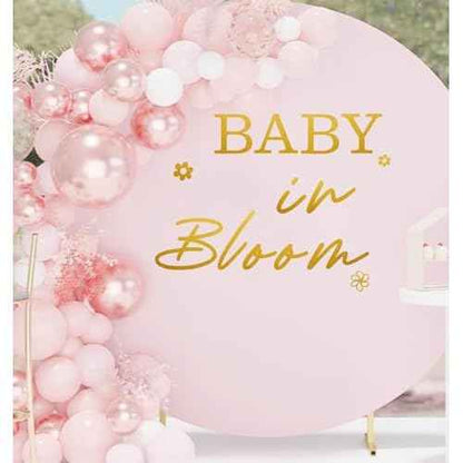 Baby in Bloom Party Decal Baby Shower Backdrop Decals Baby Welcome Sign Wall Stickers Gender Reveal Party Wall Decal for Balloon Arch First Birthday Party Decorations Wall Stickers