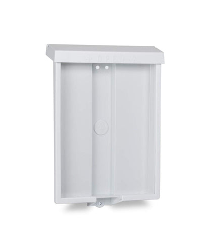 SourceOne 8.5” x 11” Outdoor Realtor Style Brochure Holder with Lid – White – UV Resistant