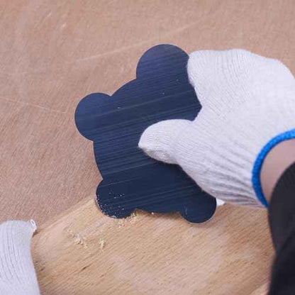 Pack of 9 Multi-Shape Cabinet Scraper for Woodworking (9, 1 Burnisher+2Rectangle+1Curved+1Gooseneck+2Concave+2Convex)