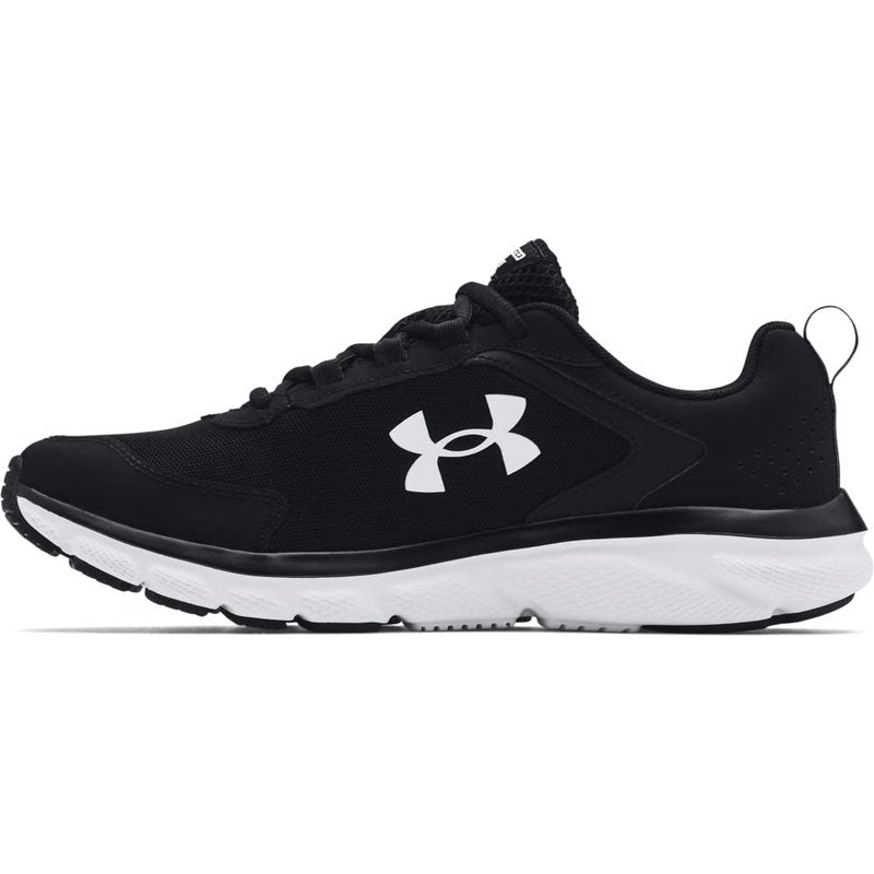 Under Armour Men's Charged Assert 9 Running Shoe, Black/White, 8.5 US