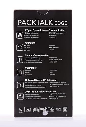 Cardo PACKTALK Edge Motorcycle Bluetooth Communication System Headset Intercom - Dual Pack