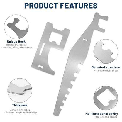 6Pcs Firefighting Tools, Multipurpose Leverage Tools, Spring Steel Multitools Pry Tool Set