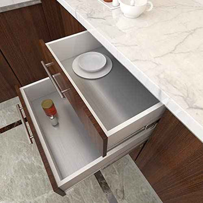 CRE8TIVE Brushed Stainless Steel Contact Paper 12"x80" Self Adhesive Metallic Silver Wallpaper Peel and Stick Waterproof Oil Proof Heat Resistant Aluminum Foil Vinyl Roll for Kitchen Fridge Dishwasher