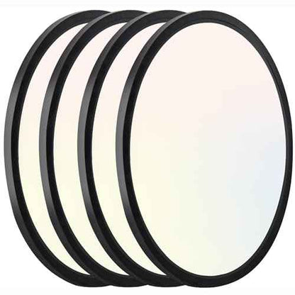 Hlite 4pack 12 inch Flush Mount LED Ceiling Light Fixture,24W 2400LM Super Slim Light Fixtures Ceiling Mount 3000K/4000K/5000K 3CCT Selectable,Ceiling Light Fixtures for Kitchen,Bedroom (Black)