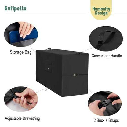 Engine Driven Welder Cover compatible with Miller Welder 230/265/325/225, 600D Heavy Duty Waterproof Welder Machine Cover with Storage Bag, Welder Covers with Handles & Buckles, Black