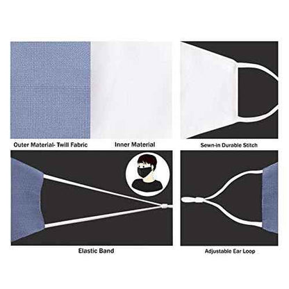 Allsense Unisex Reusable Breathable Cotton Linen Face Mask Washable Fashion Cover