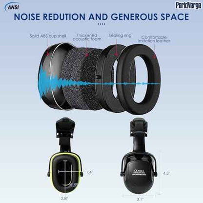 Hard Hat Ear Muffs, Earmuffs for Noise Reduction for Hard Hat Accessories, Construction Ear Protection for Adults