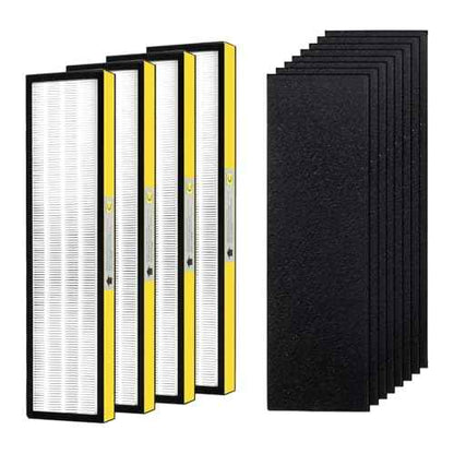 FLT5000 Replacement Filter C For G-Guardian Air Purifier AC5000,AC5000E,AC5250PT,AC5350B,AC5350BCA,AC5350W,AC5300B,CDAP5500B,AP2800CA. 4 Pack HEPA Filter + 8 Pack Activated Carbon Filter