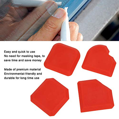 4 Pcs Caulking Wedges, Caulking Tool Kit Silicone Remover Applicator Cleaner Tool Kit for Kitchen Bathroom Floor Window Sealant Sealing Sink Joint, Reuse and Replace