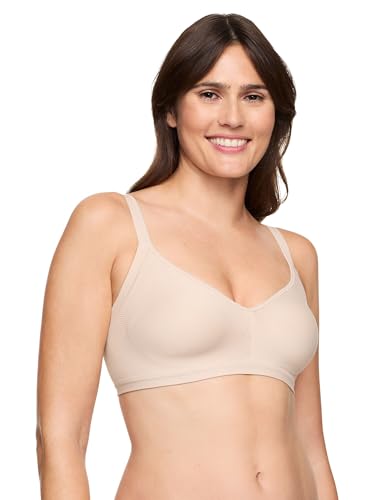Warner's womens Easy Does It Underarm Smoothing With Seamless Stretch Wireless Lightly Lined Comfort Rm3911a Bra, Butterscotch, X-Small US
