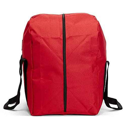 LINE2design Firefighter Heavy Duty Rescue Step-In Turnout Fire Gear Bag with Quick Dry Fabric, Shoulder Strap & Maltese Cross - Red