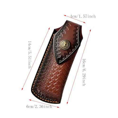 Folding Knife Sheath£¬2.3/6.3" Leather Pocket Knife Sheaths for Belt, Loop Portable Folding Knife Sheath for Camping Hunting Jungle Exploration