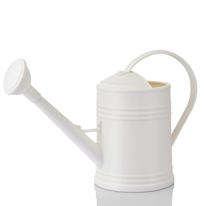 OKREK Plastic Watering Can for Indoor Plants Outdoor Garden Flowers - House Plant Watering Can with Sprinkler Head (1/2 Gallon, White)