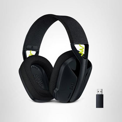 Logitech G435 Lightspeed & Bluetooth Wireless Gaming Headset - Lightweight Over-Ear Headphones, Built-in mics, 18h Battery, Dolby Atmos, PC, PS4, PS5, Nintendo Switch/Switch 2, Mobile - Black