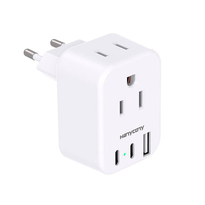 South Africa Travel Plug Adapter, HANYCONY Type M Power Adapter with 2 AC Outlets 3 USB Ports(2 USB C) for US to South Africa Botswana Namibia India Nepal Bhutan Sri Lanka