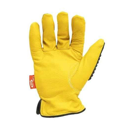 Ironclad Mens Work Glove 360 CUT LEATHER IMPACT, Yelloe, Large US