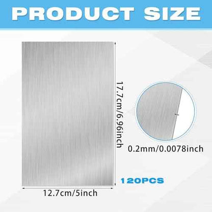 Therwen 120 Pcs 5 x 7 Inch Flashing Aluminum Flashing Sheet Metal Roof for Shed Weatherproofing Areas of Roof Around Chimneys or Skylights (Silver)