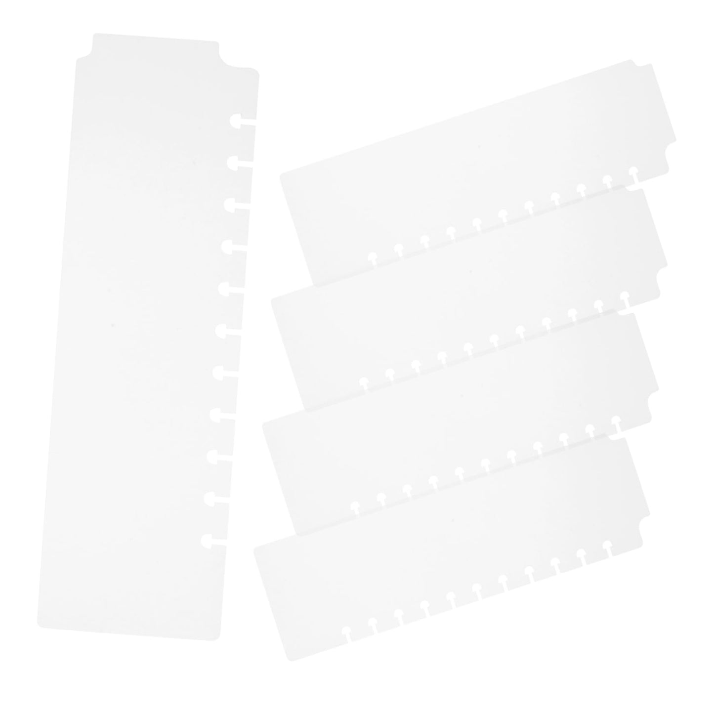 AUTSUPPL 5pcs Plastic Tab Dividers Snap Bookmarks for Spiral Planner Notebook Dividers Aesthetic Binder Separators Portable Organization Tools for Office School