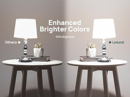 Linkind Matter Smart Light Bulb,1600LM 100W Smart Bulbs Work with Alexa/Apple Home/Google Home/SmartThings, RGBTW LED Color Changing Bulbs Music Sync, 2.4GHz Wi-Fi Light Bulbs LED 11W, A21 E26, 2Pack