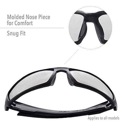 Honeywell Uvex Hypershock Safety Glasses, Black Fame with Espresso Polarized Lens & Anti-Scratch Hardcoat (S2949)