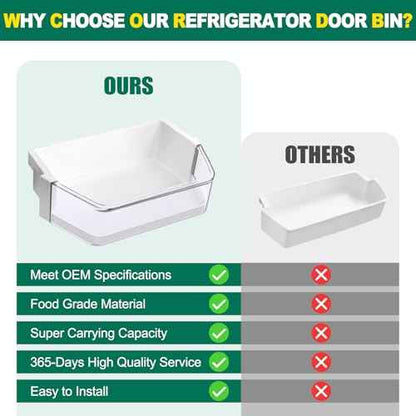 Upgraded WPW10493524 Refrigerator Door Bin Replacement, Compatible With Whirlpool Refrigerator Shelf Parts W10493524 Bin Bucket WRF736SDAM13 WRF736SDAM14 WRF736SDAM11 Shelves